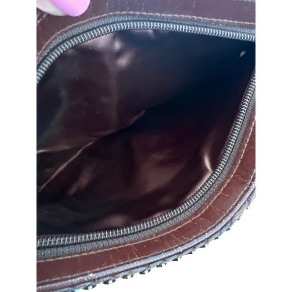 Vintage Copper Metal Mesh Evening Bag With Chain Strap Zipper Closure 9" x 6.5" - Picture 6 of 6